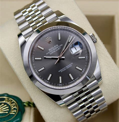 rolex silber graues zifferblatt|Rolex datejust 41.